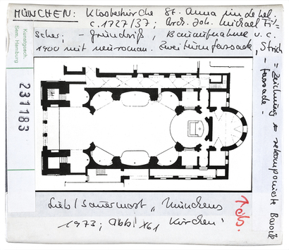 Vorschaubild München: Damenstiftskirche St. Anna im Lehel, Grundriss 